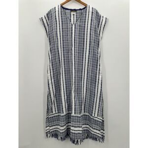 Tommy Bahama Navy and White Striped Swim Coverup